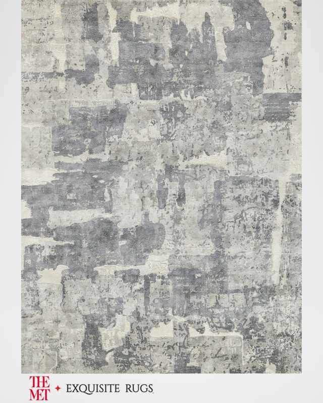 Papyrus Hand-Loomed Blue/Gray Rug, 8' x 10'